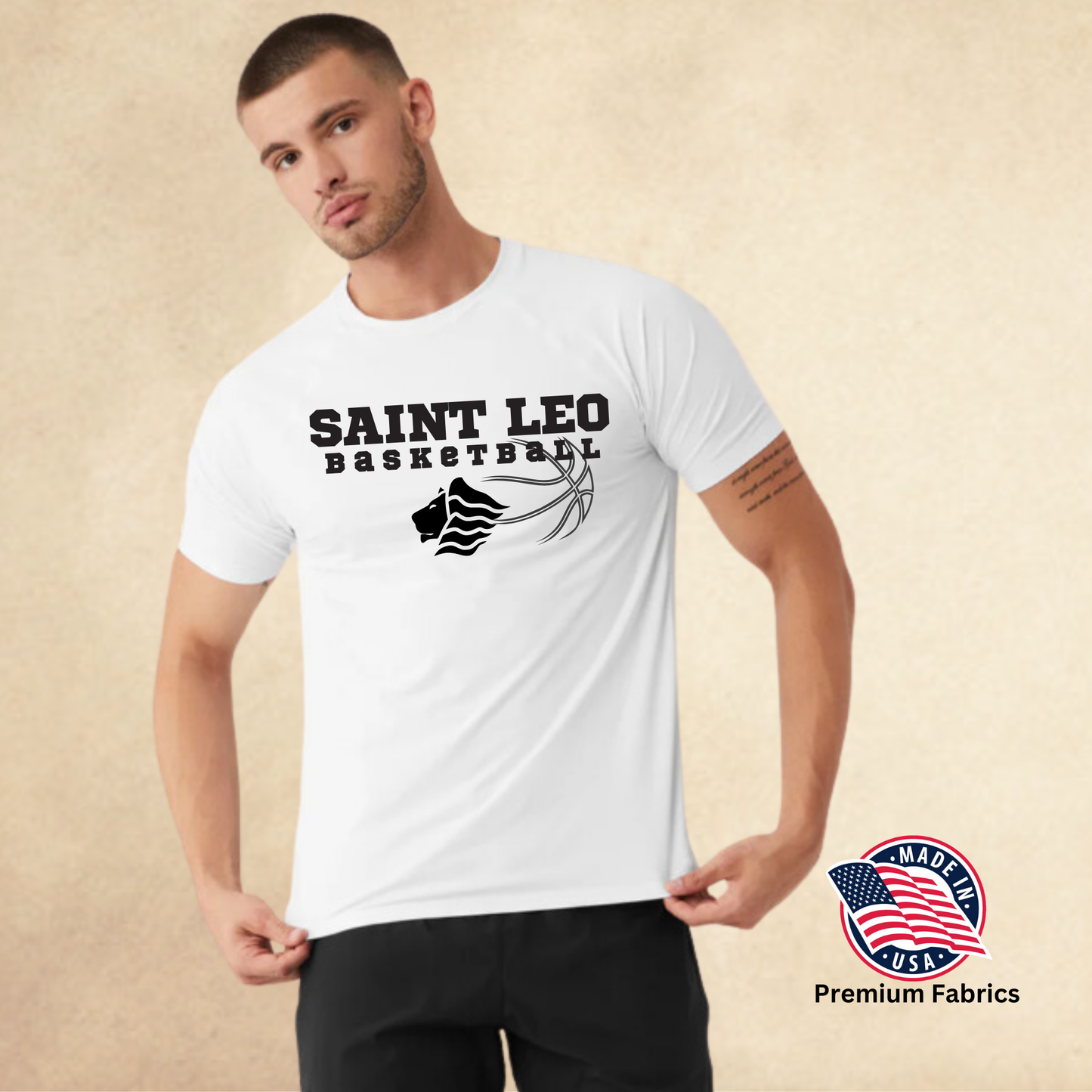 Saint Leo Men's Basketball 50/50 Tee